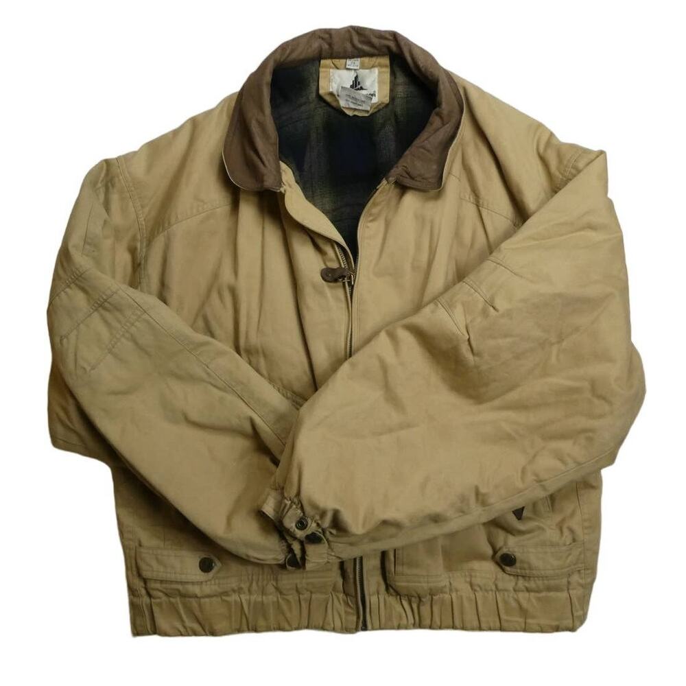vintage Misty Harbor blanket lined bomber coat, 2X, khaki